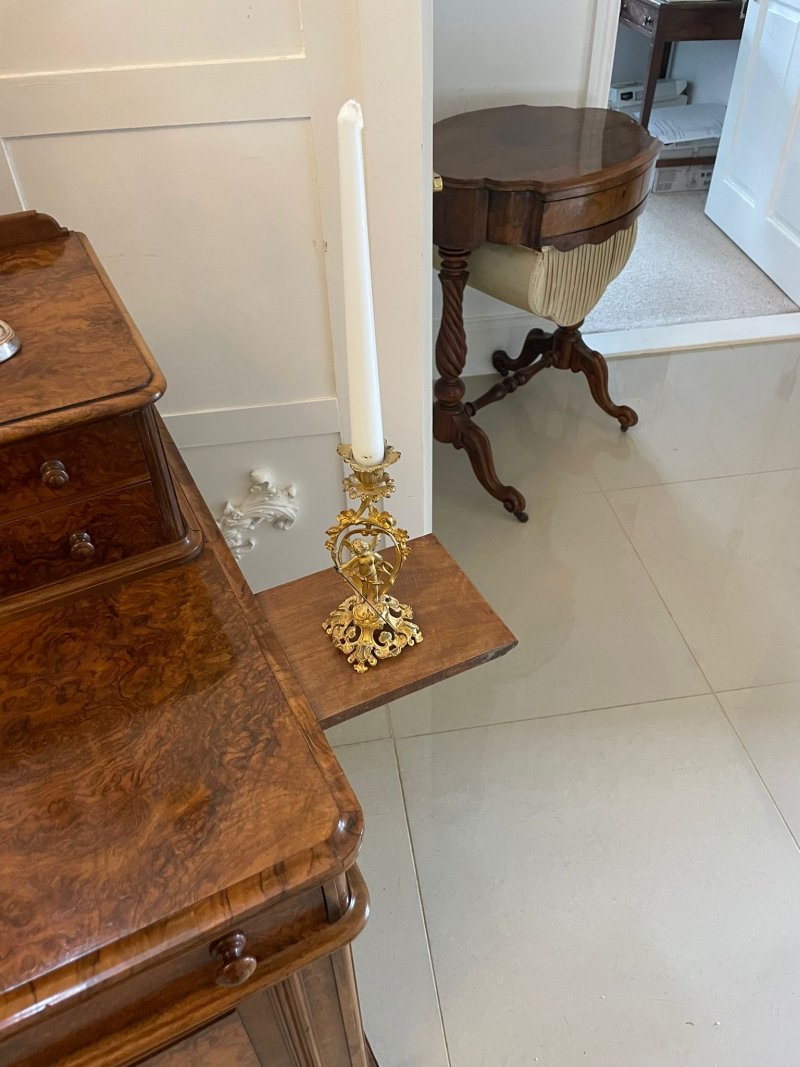 Exhibition Quality Antique Victorian Burr Walnut Dressing Table - Image 9